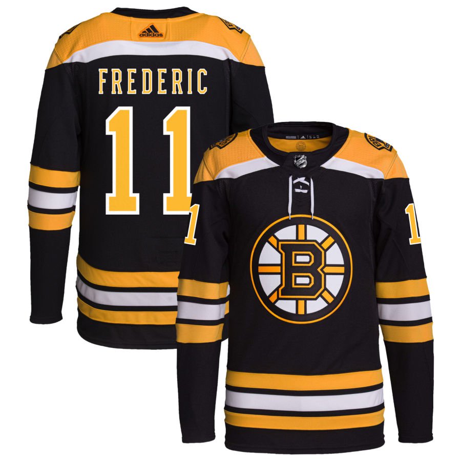 Boston Bruins #11 Trent Frederic Black Home Authentic Pro Jersey